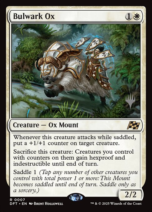 MTG Bulwark Ox PDFT 007p Promo Pack Foil