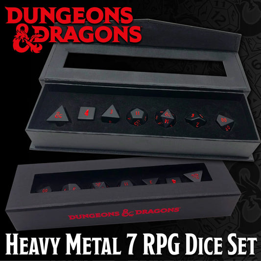 Ultra Pro Heavy Metal 7-Dice Set for Dungeons & Dragons