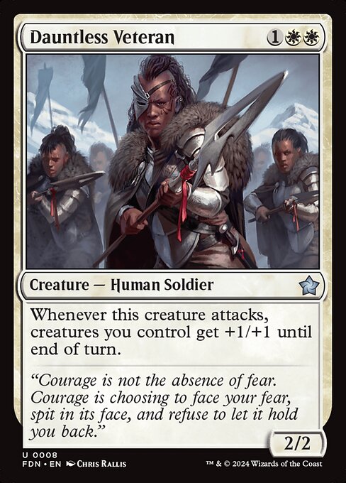 MTG Dauntless Veteran FDN 008 Regular Foil