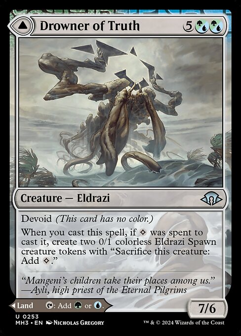 MTG Drowner of Truth // Drowned Jungle MH3 253 Regular Nonfoil