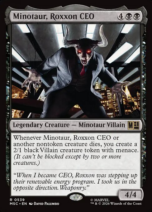 MTG Minotaur, Roxxon CEO MSC 539 Regular Nonfoil