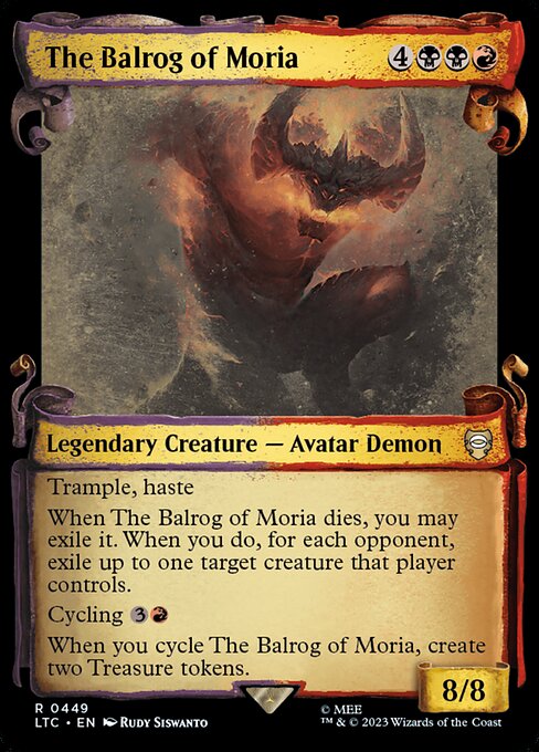 MTG The Balrog of Moria LTC 449 Alternate Art Foil