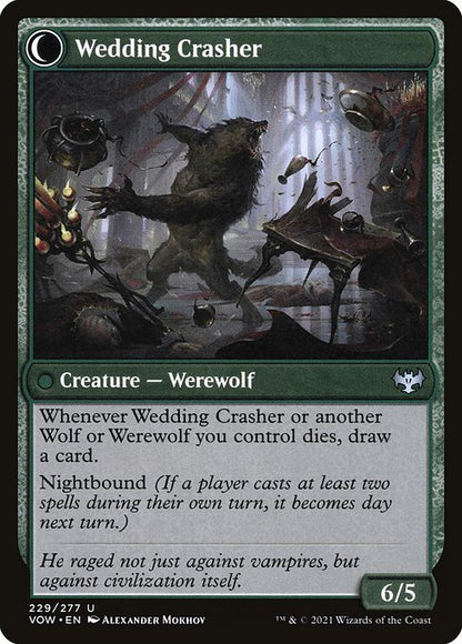 MTG Wolfkin Outcast // Wedding Crasher VOW 229 Standard Nonfoil reverse