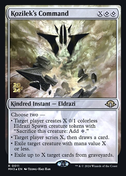 MTG Kozilek's Command PMH3 011s Prerelease Foil