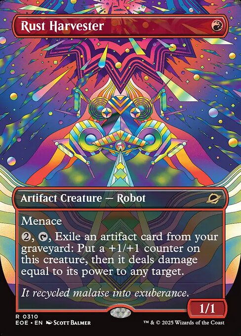 MTG Rust Harvester EOE 310 Borderless Surreal Space Nonfoil
