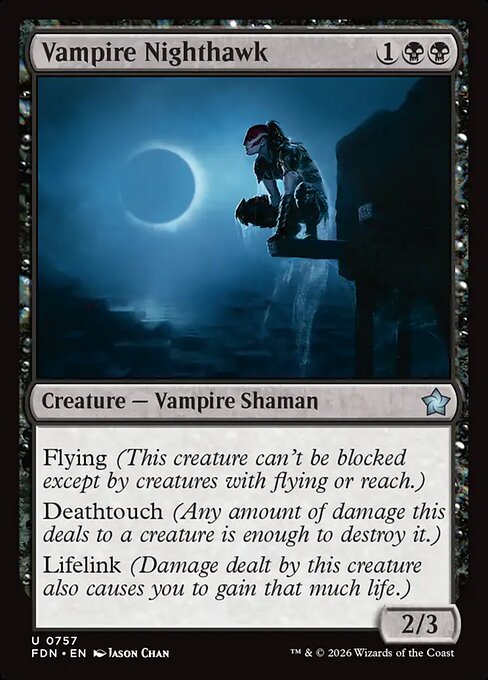 MTG Vampire Nighthawk FDN 757 Welcome Deck Nonfoil