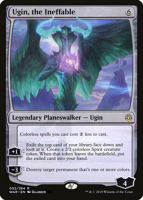 MTG Ugin, the Ineffable WAR 002 Standard Foil front