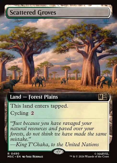 MTG Scattered Groves MSC 490 Extended Art Nonfoil