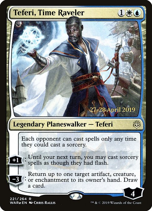 MTG Teferi, Time Raveler PWAR 221S Prerelease Promo Foil front