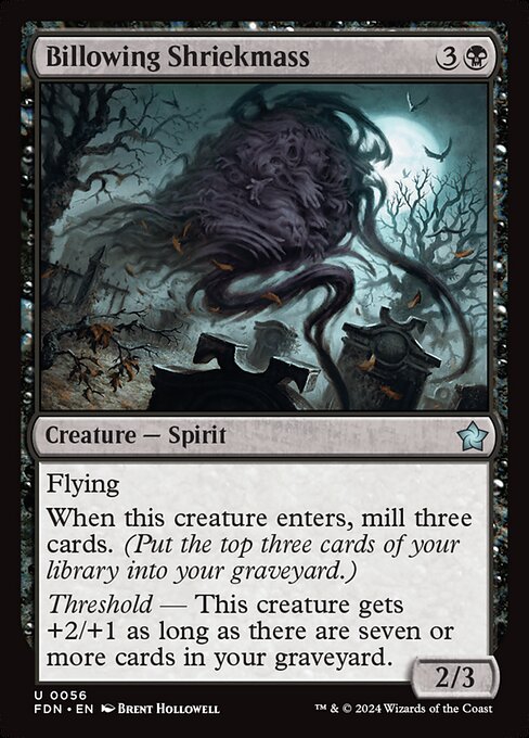 MTG Billowing Shriekmass FDN 056 Regular Foil