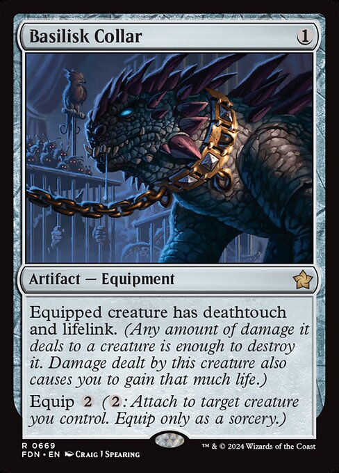 MTG Basilisk Collar FDN 669 Starter Collection Nonfoil