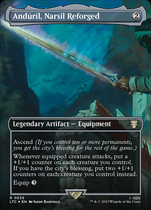 MTG Andúril, Narsil Reforged LTC 535 Showcase Ring Surge Foil