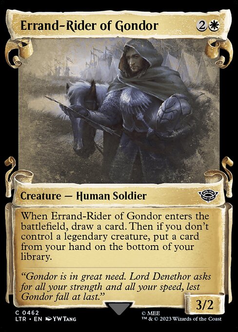 MTG Errand-Rider of Gondor LTR 462 Showcase Scrolls of Middle-earth Silver Foil
