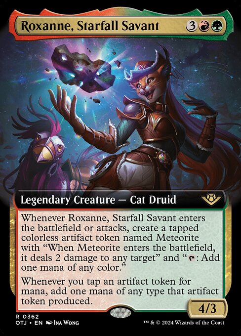MTG Roxanne, Starfall Savant OTJ 362 Extended Art Nonfoil