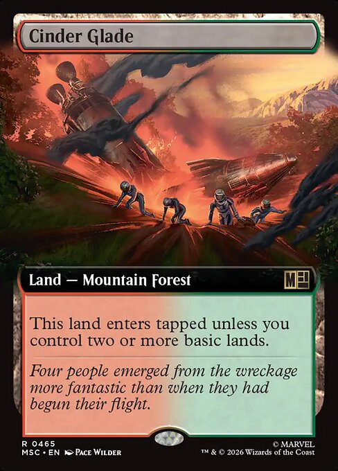 MTG Cinder Glade MSC 465 Extended Art Nonfoil