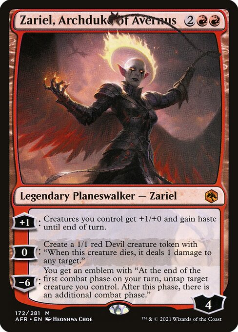 MTG Zariel, Archduke of Avernus AFR 172 Regular Nonfoil