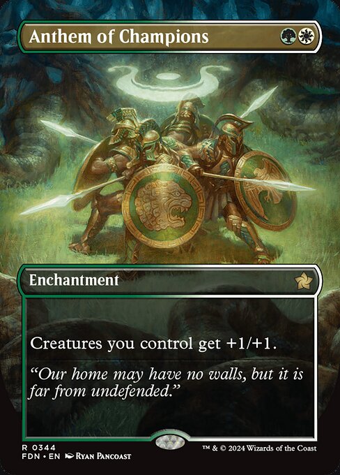 MTG Anthem of Champions FDN 344 Borderless Foil