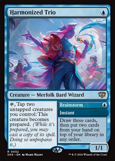 MTG Harmonized Trio // Brainstorm PSOS 052P Promo Pack Foil