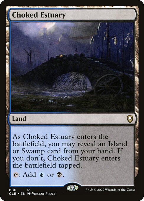 MTG Choked Estuary CLB 886 Commander Deck Nonfoil