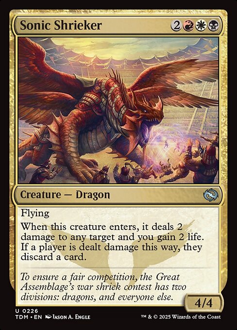 MTG Sonic Shrieker TDM 226 Regular Nonfoil