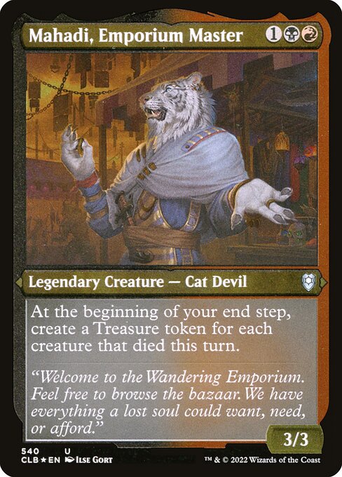 MTG Mahadi, Emporium Master CLB 540 Foil Etched Frame Etched