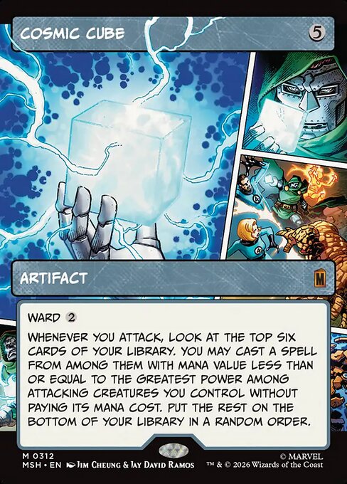 MTG Cosmic Cube MSH 312 Showcase Panel Foil
