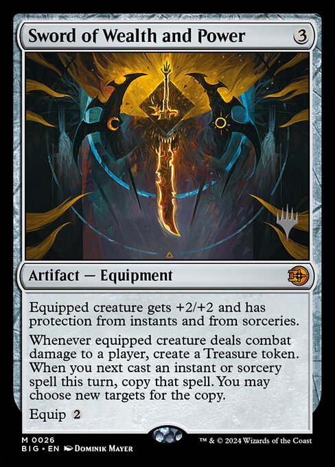MTG Sword of Wealth and Power PBIG 026p Promo Pack Nonfoil