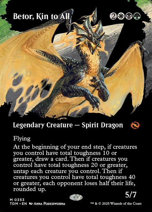 MTG Betor, Kin to All TDM 353 Borderless Clan Nonfoil
