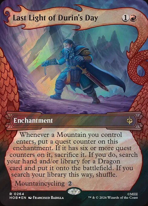 MTG Last Light of Durin's Day HOB 264 Alternate Art Nonfoil