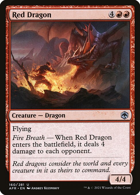 MTG Red Dragon AFR 160 Regular Foil