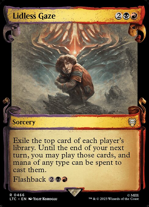 MTG Lidless Gaze LTC 466 Alternate Art Foil