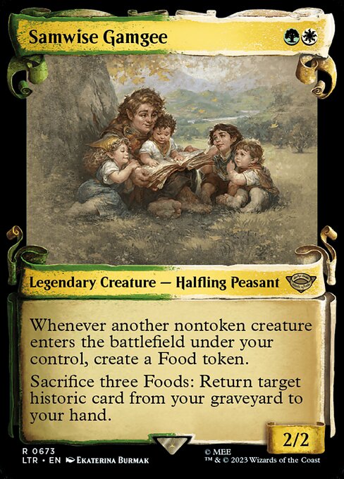 MTG Samwise Gamgee LTR 673 Showcase Scrolls of Middle-earth Nonfoil