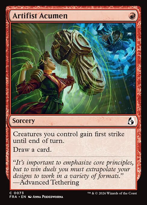 MTG Artifist Acumen FRA 073 Standard Foil front