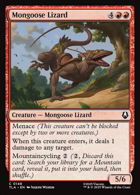 MTG Mongoose Lizard TLA 148 Regular Nonfoil