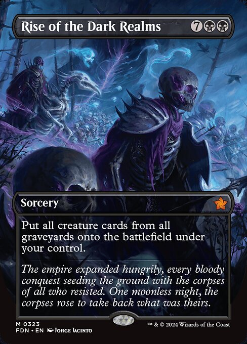 MTG Rise of the Dark Realms FDN 323 Borderless Foil
