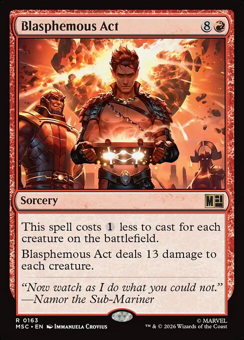 MTG Blasphemous Act MSC 163 Regular Surge Foil