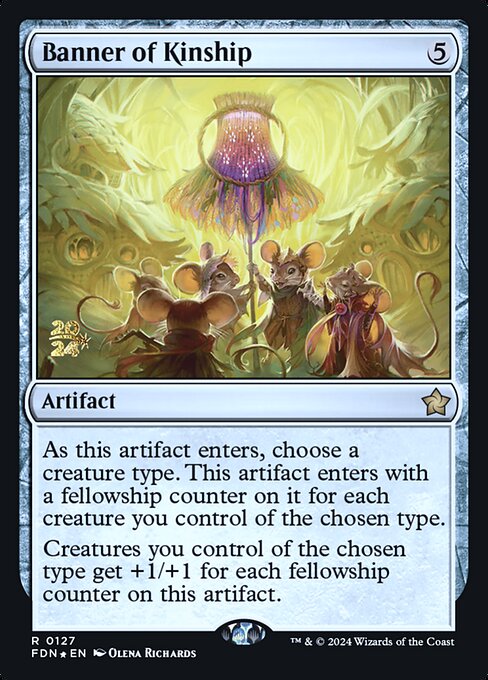 MTG Banner of Kinship PFDN 127s Prerelease Foil