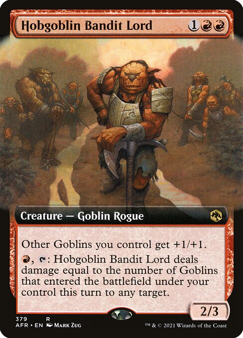 MTG Hobgoblin Bandit Lord AFR 379 Extended Art Foil