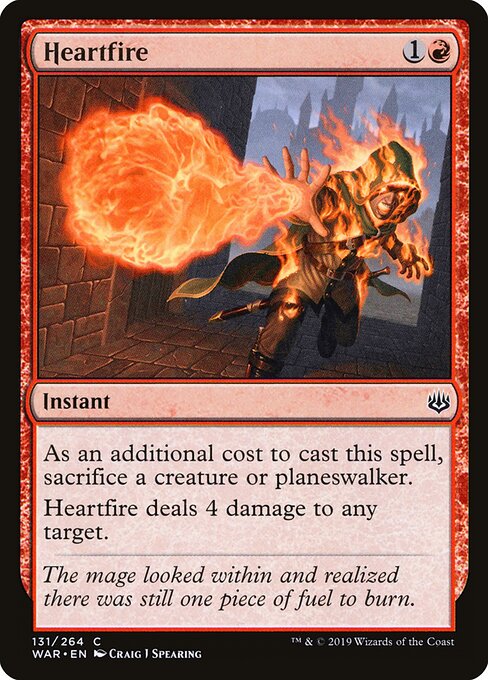 MTG Heartfire WAR 131 Standard Nonfoil front