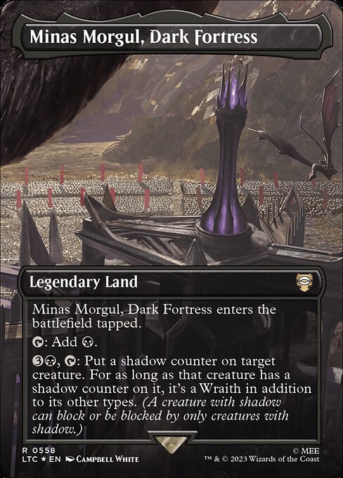 MTG Minas Morgul, Dark Fortress LTC 558 Showcase Ring Surge Foil