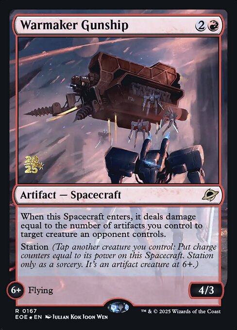 MTG Warmaker Gunship PEOE 167s Prerelease Foil