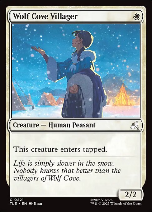 MTG Wolf Cove Villager [TLE 221] Foil