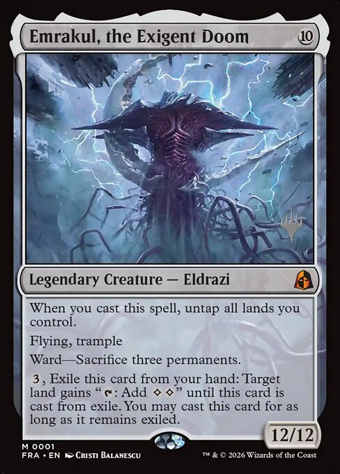 MTG Emrakul, the Exigent Doom PFRA 001P Promo Pack Nonfoil front