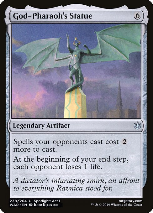 MTG God-Pharaoh's Statue WAR 238 Standard Nonfoil front
