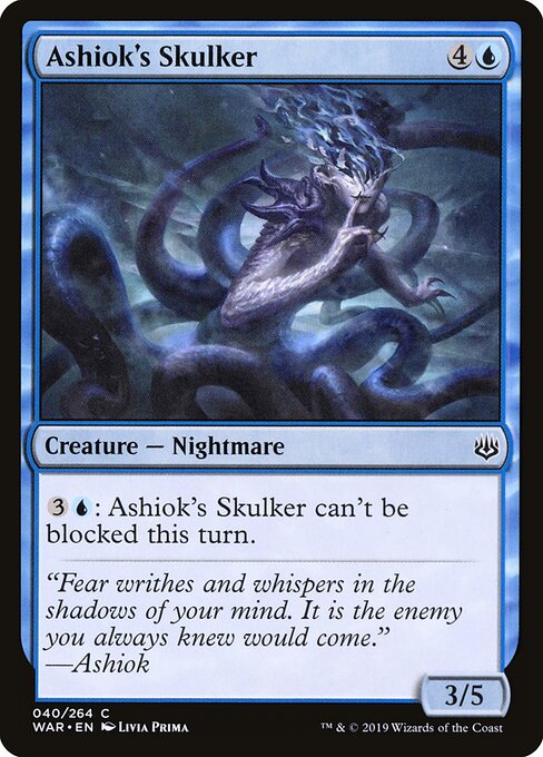 MTG Ashiok's Skulker WAR 040 Standard Nonfoil front