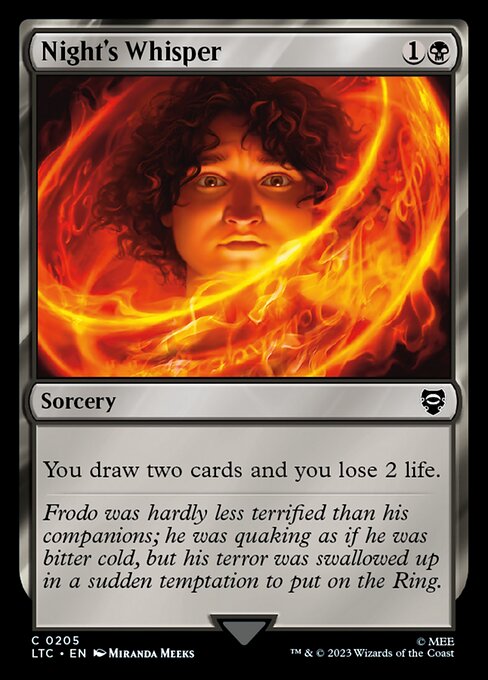 MTG Night's Whisper LTC 205 Alternate Art Nonfoil