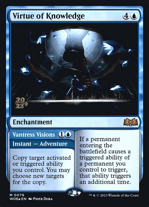 MTG Virtue of Knowledge // Vantress Visions PWOE 076s Prerelease Foil