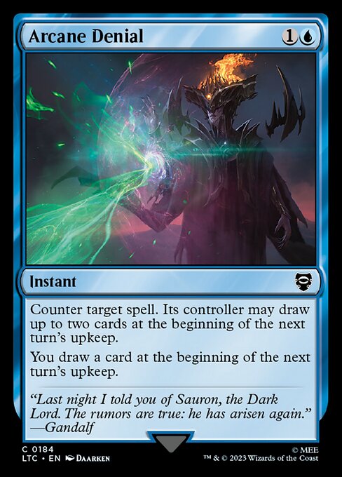MTG Arcane Denial LTC 184 Alternate Art Nonfoil