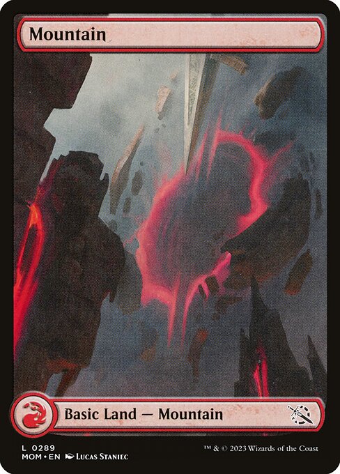 MTG Mountain MOM 289 Full Art Basic Land Foil