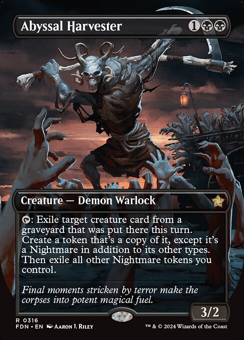 MTG Abyssal Harvester FDN 316 Borderless Foil